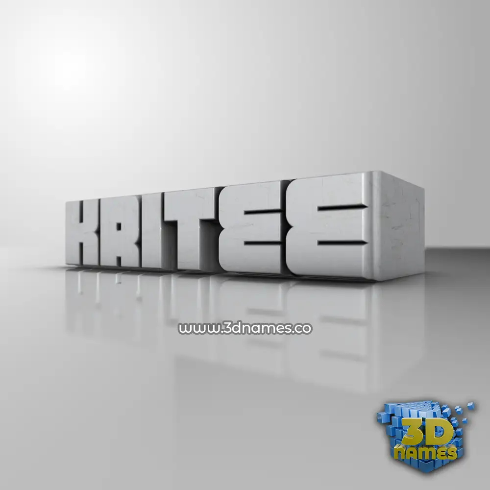 kritee in White Metro style - 3D name wallpaper