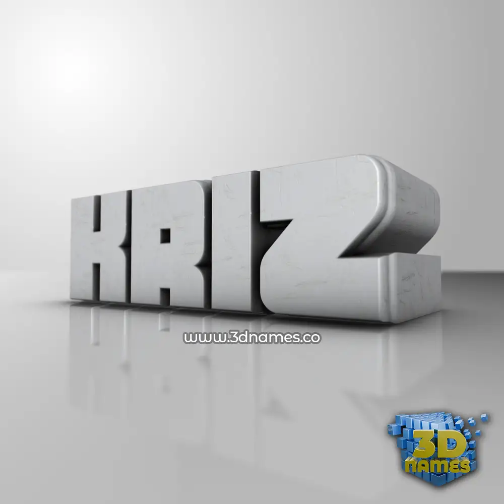 kriz in White Metro style - 3D name wallpaper
