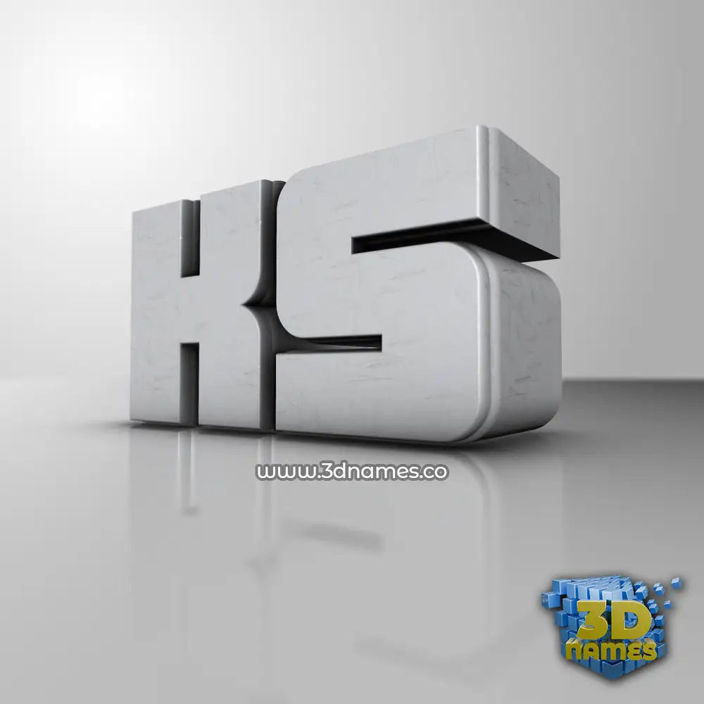 ks in White Metro style - 3D name wallpaper