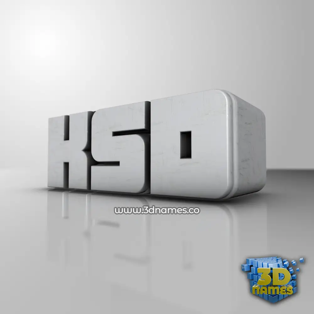ksd in White Metro style - 3D name wallpaper