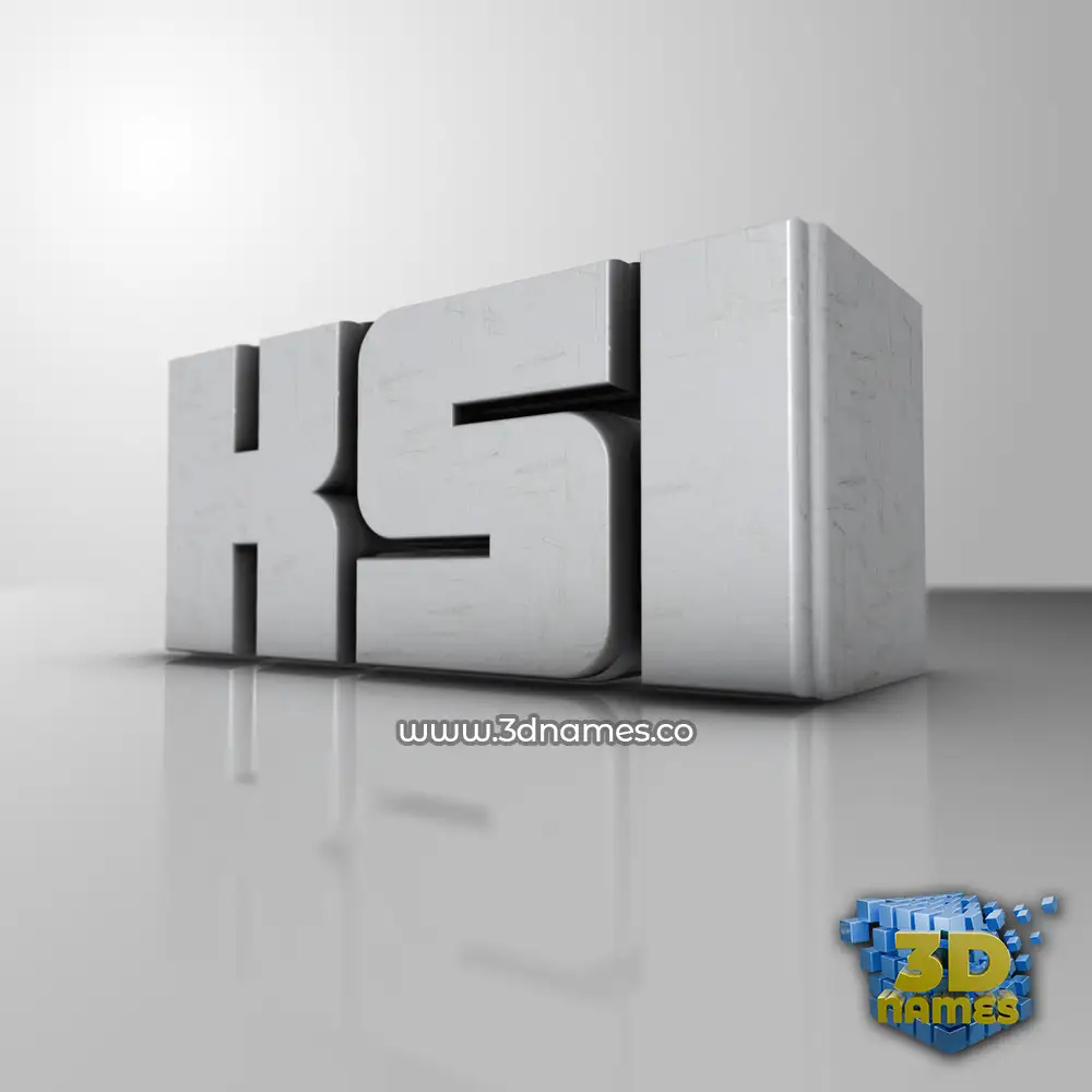 ksi in White Metro style - 3D name wallpaper