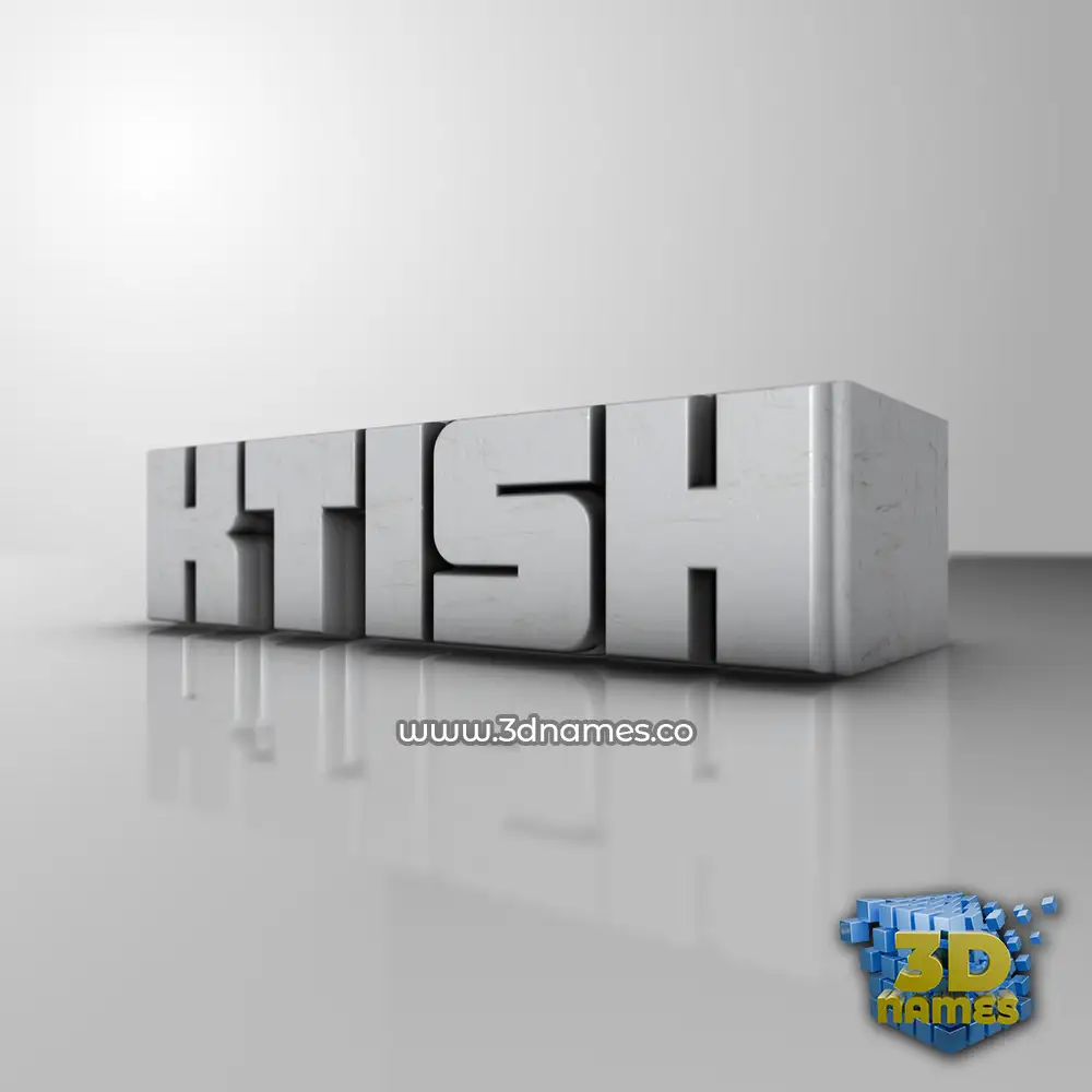 ktish in White Metro style - 3D name wallpaper