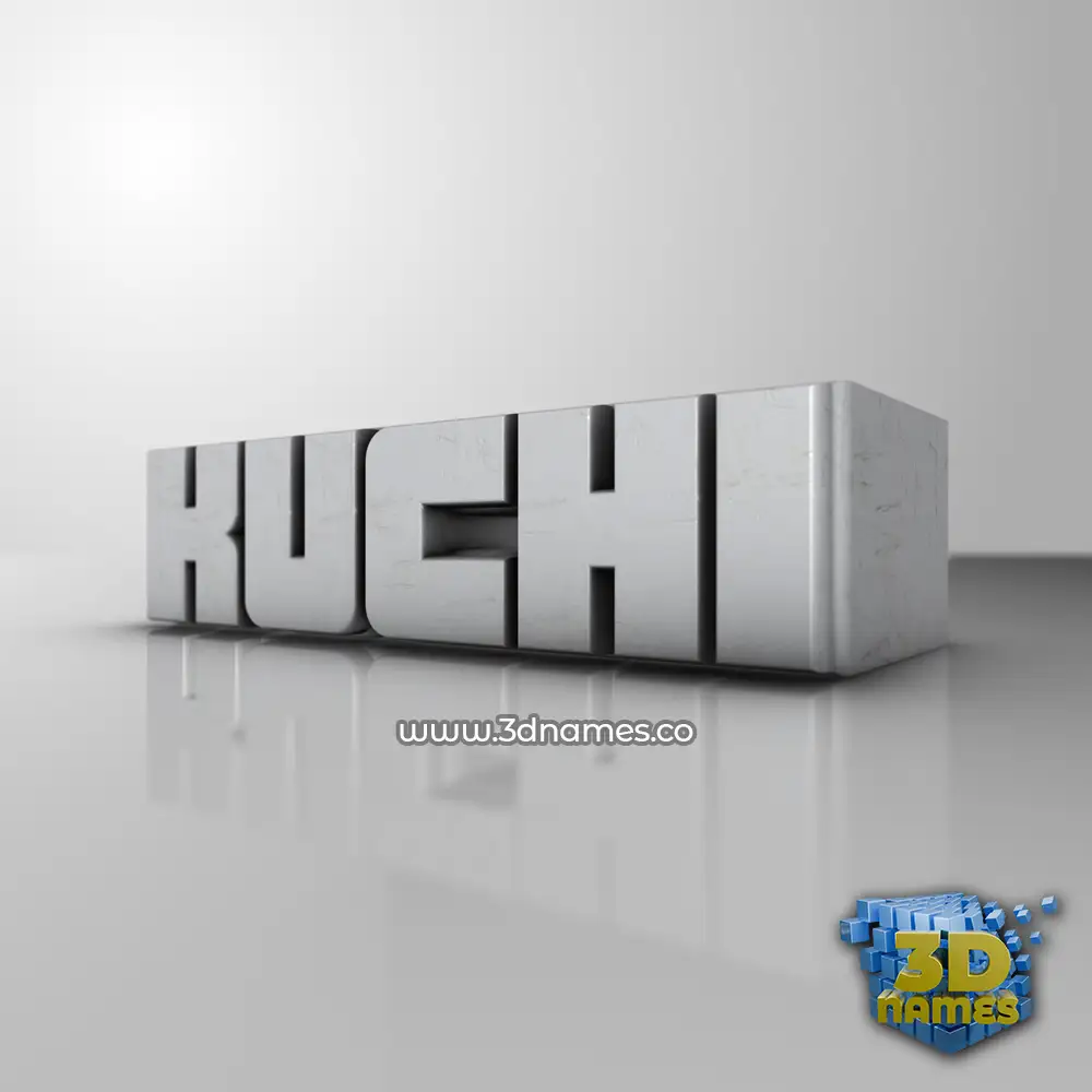kuchi in White Metro style - 3D name wallpaper
