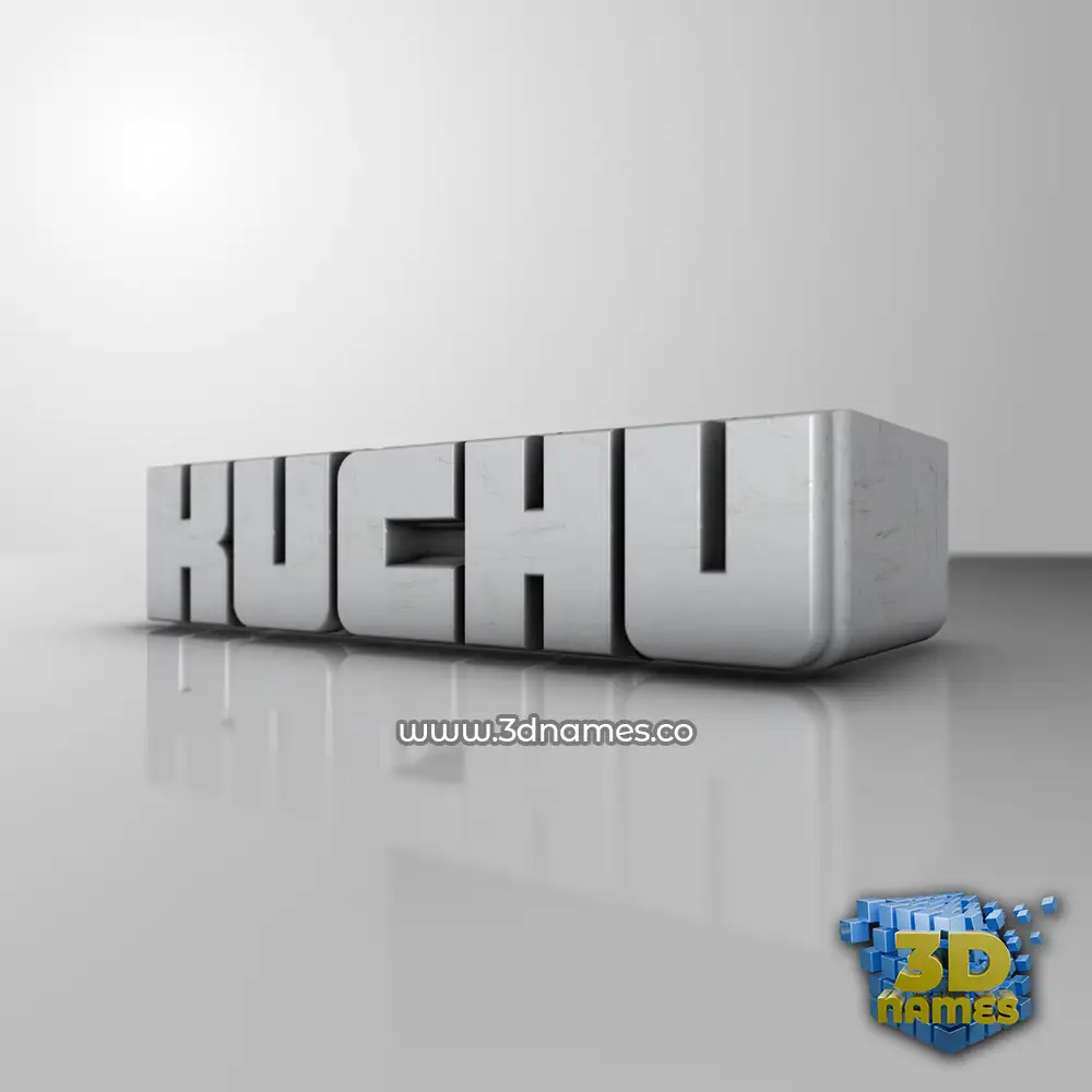 kuchu in White Metro style - 3D name wallpaper
