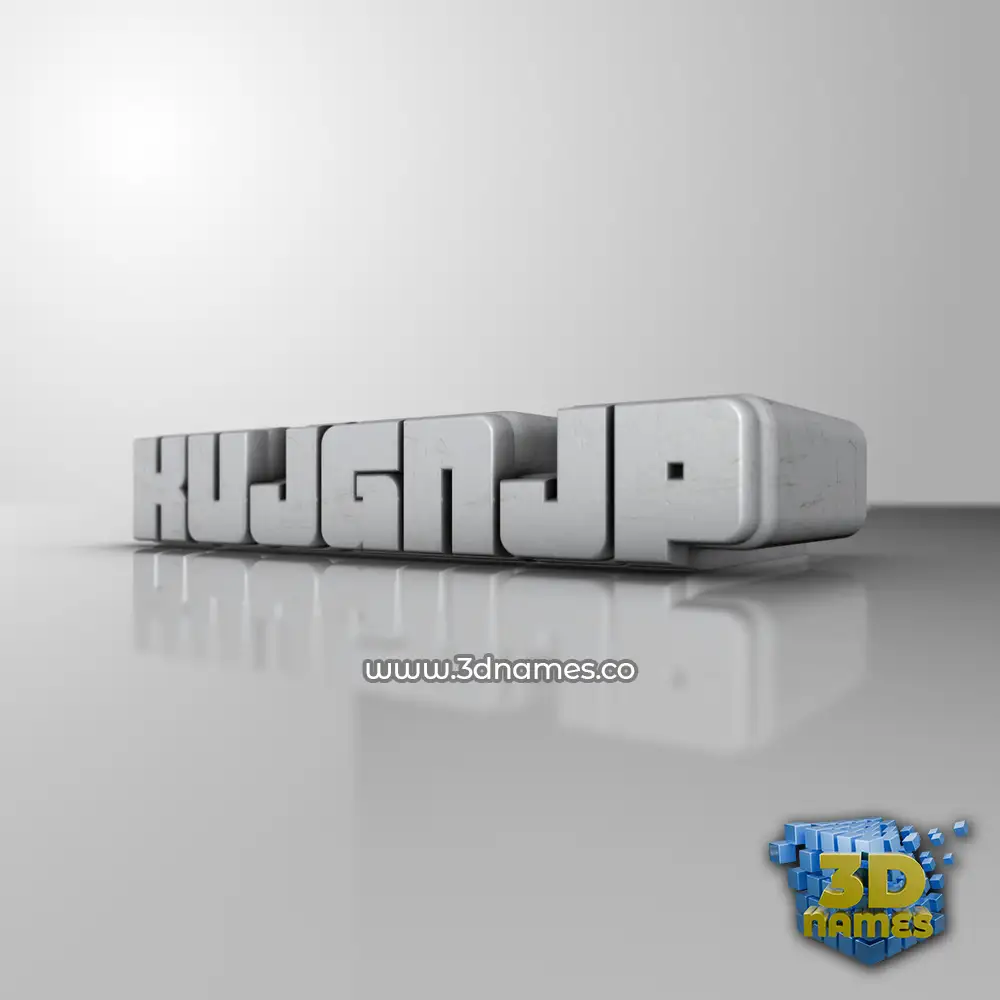 kujgnjp in White Metro style - 3D name wallpaper