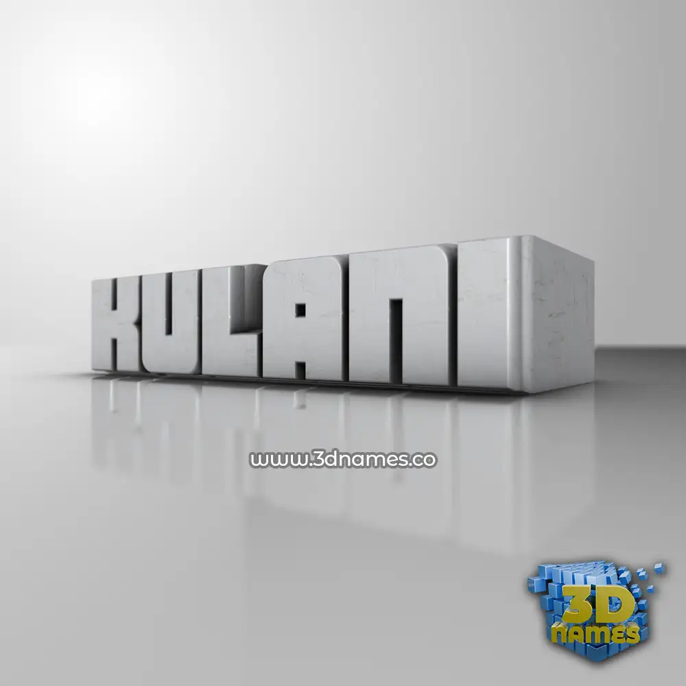 kulani in White Metro style - 3D name wallpaper
