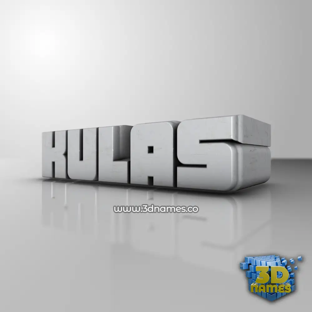 kulas in White Metro style - 3D name wallpaper