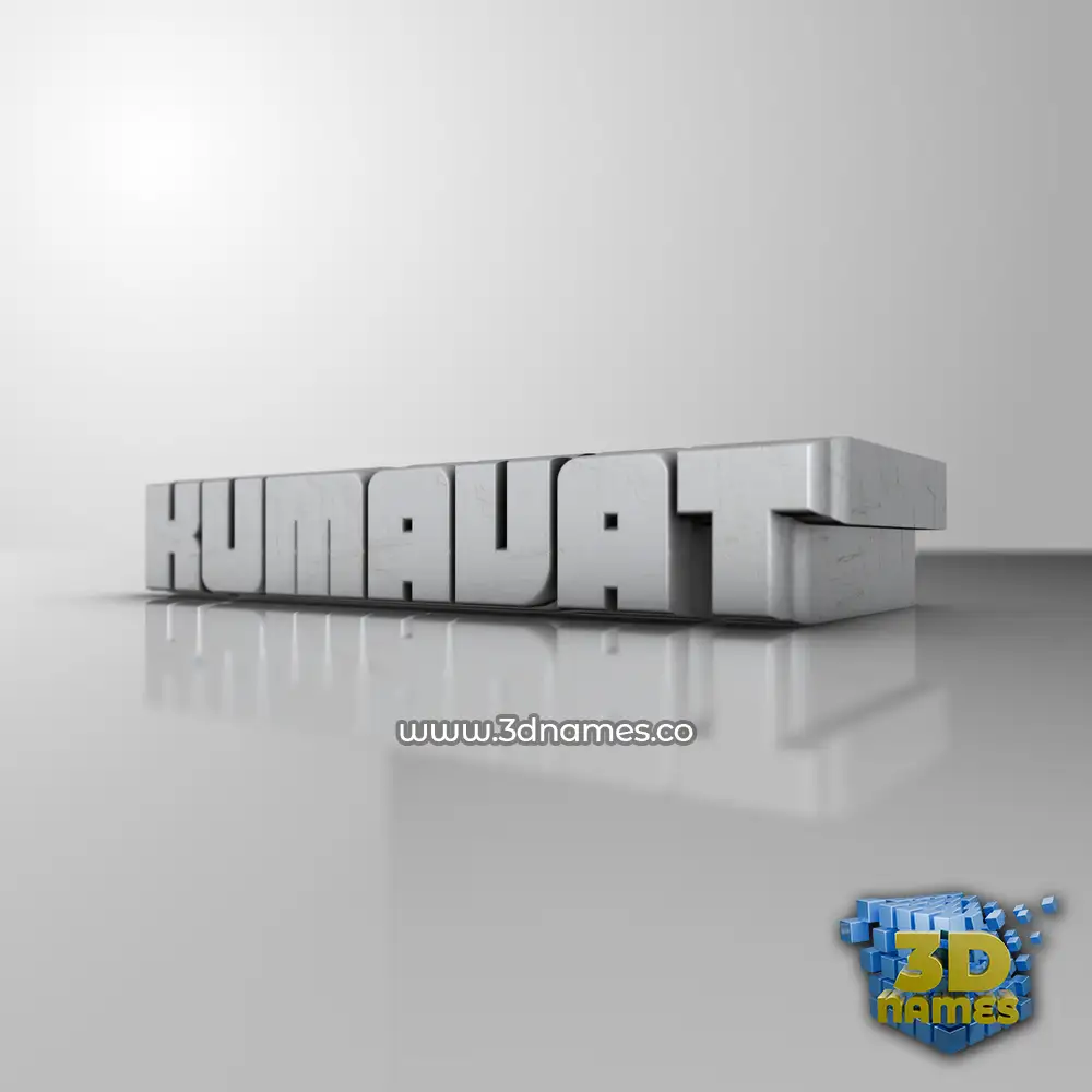 kumavat in White Metro style - 3D name wallpaper