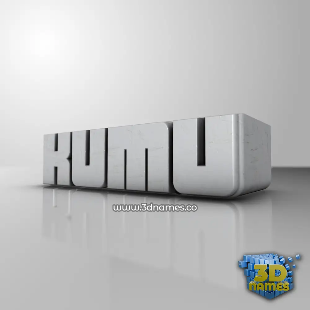 kumu in White Metro style - 3D name wallpaper