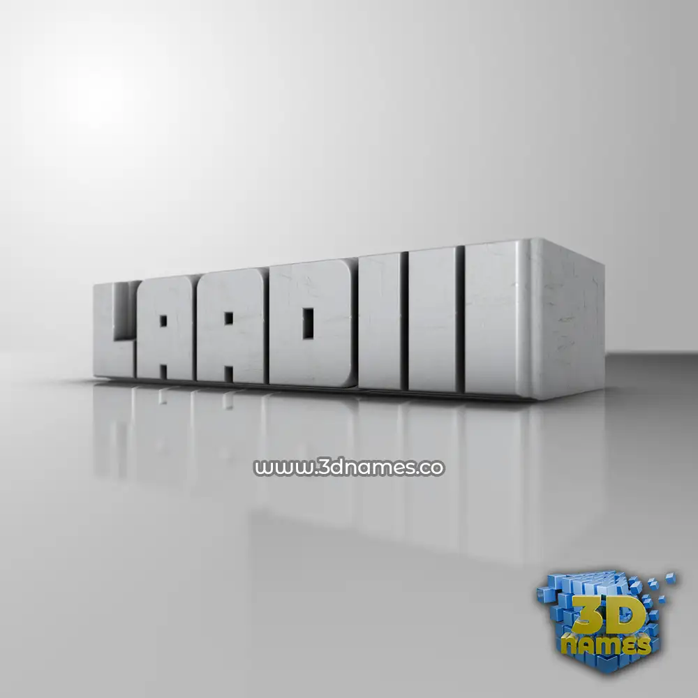 laadiii in White Metro style - 3D name wallpaper