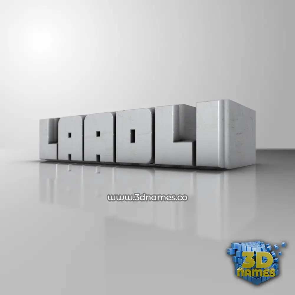 laadli in White Metro style - 3D name wallpaper