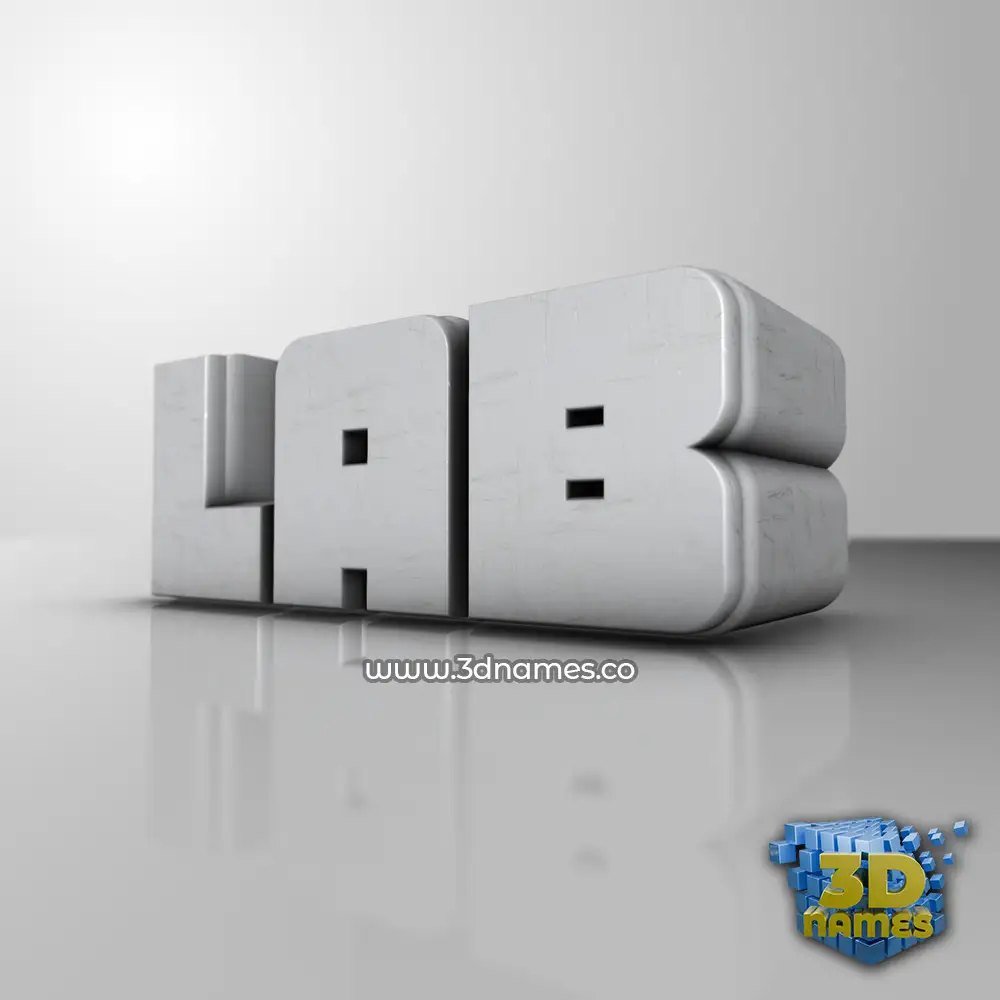 lab in White Metro style - 3D name wallpaper