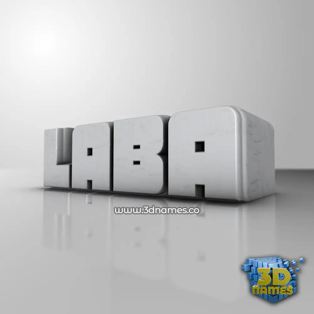 laba in White Metro style - 3D name wallpaper