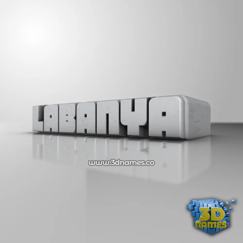 labanya in White Metro style - 3D name wallpaper