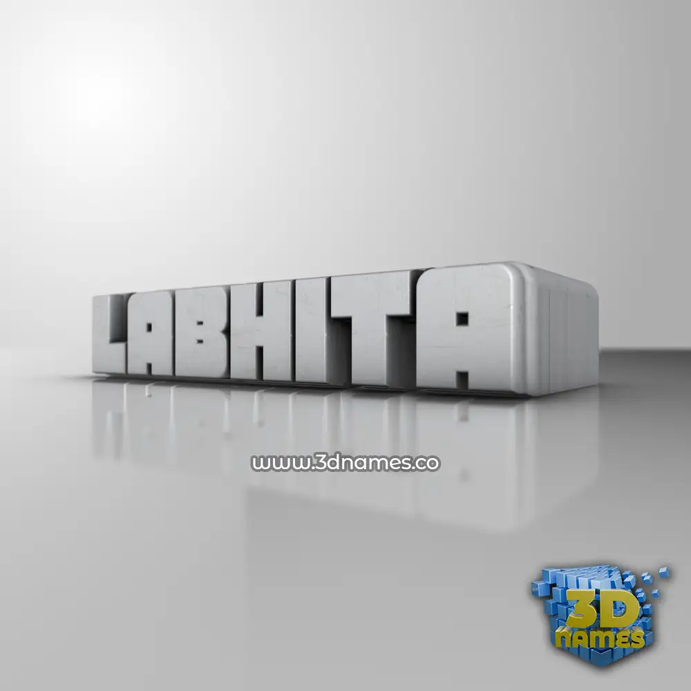 labhita in White Metro style - 3D name wallpaper