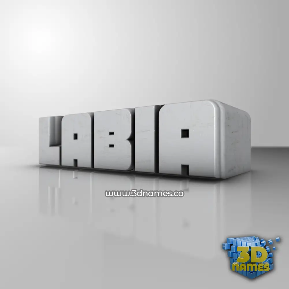 labia in White Metro style - 3D name wallpaper