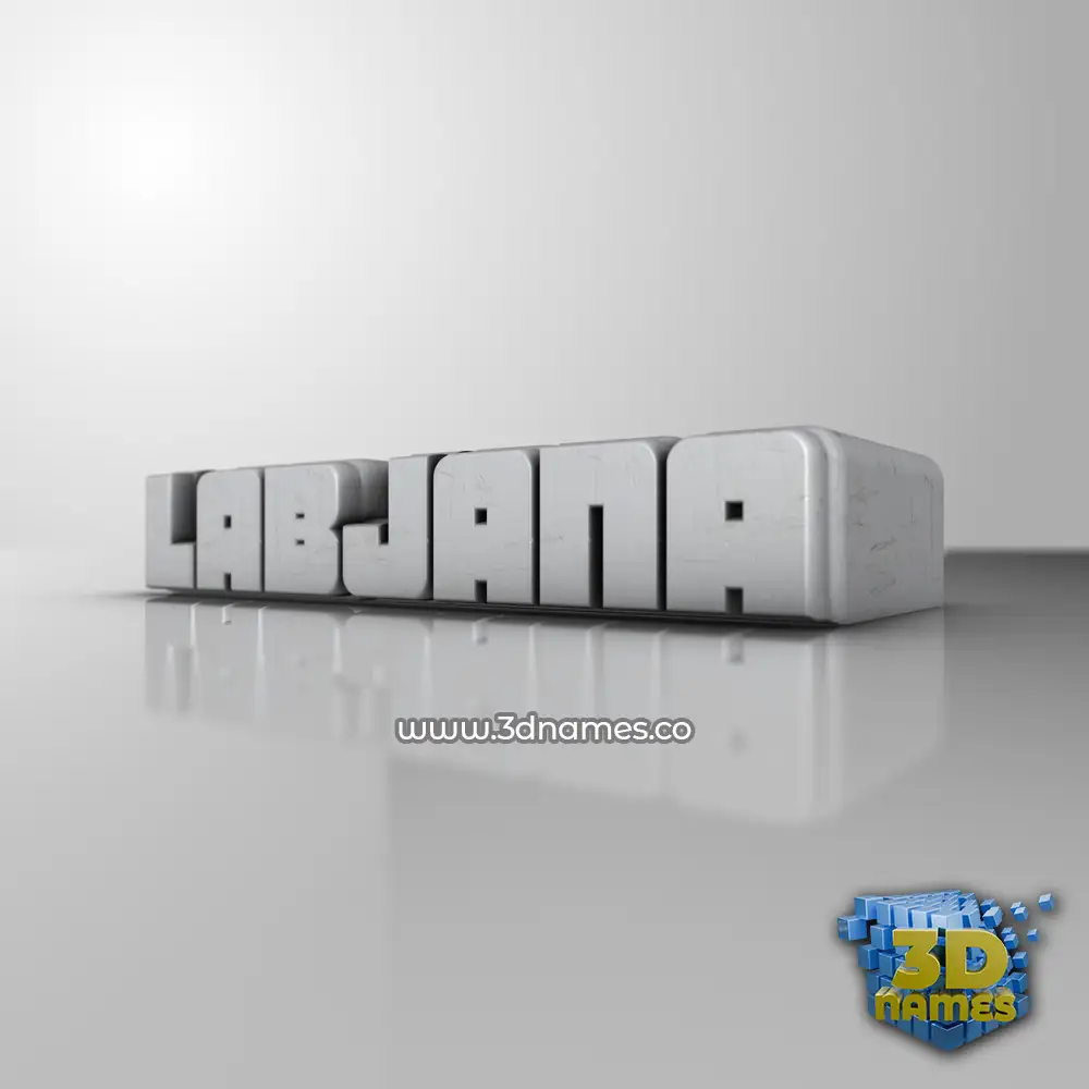 labjana in White Metro style - 3D name wallpaper