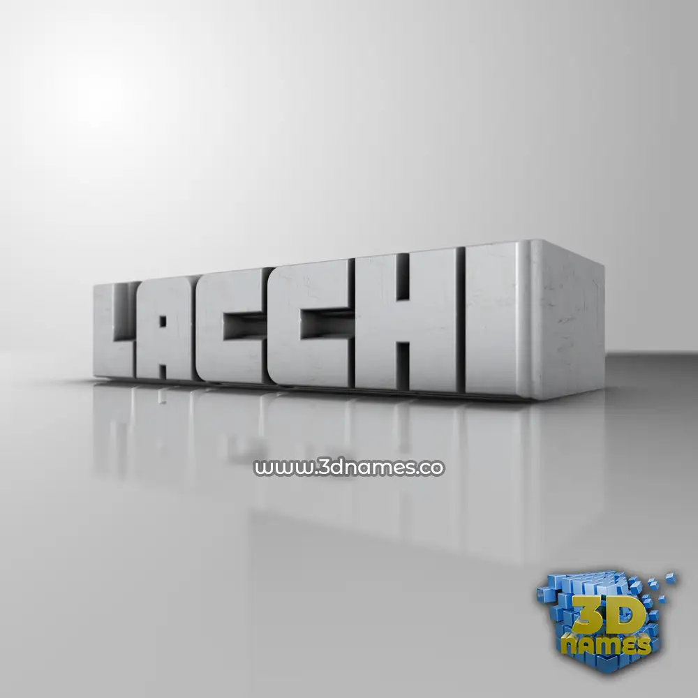 lacchi in White Metro style - 3D name wallpaper
