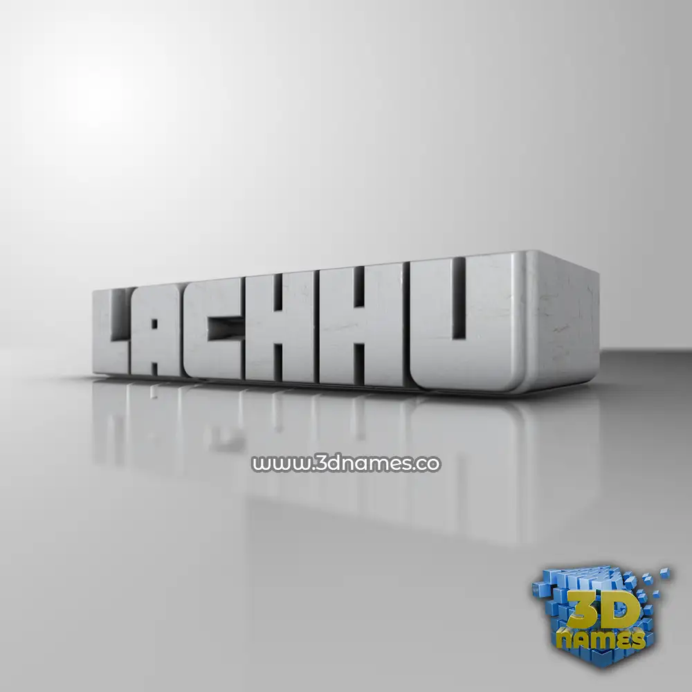 lachhu in White Metro style - 3D name wallpaper