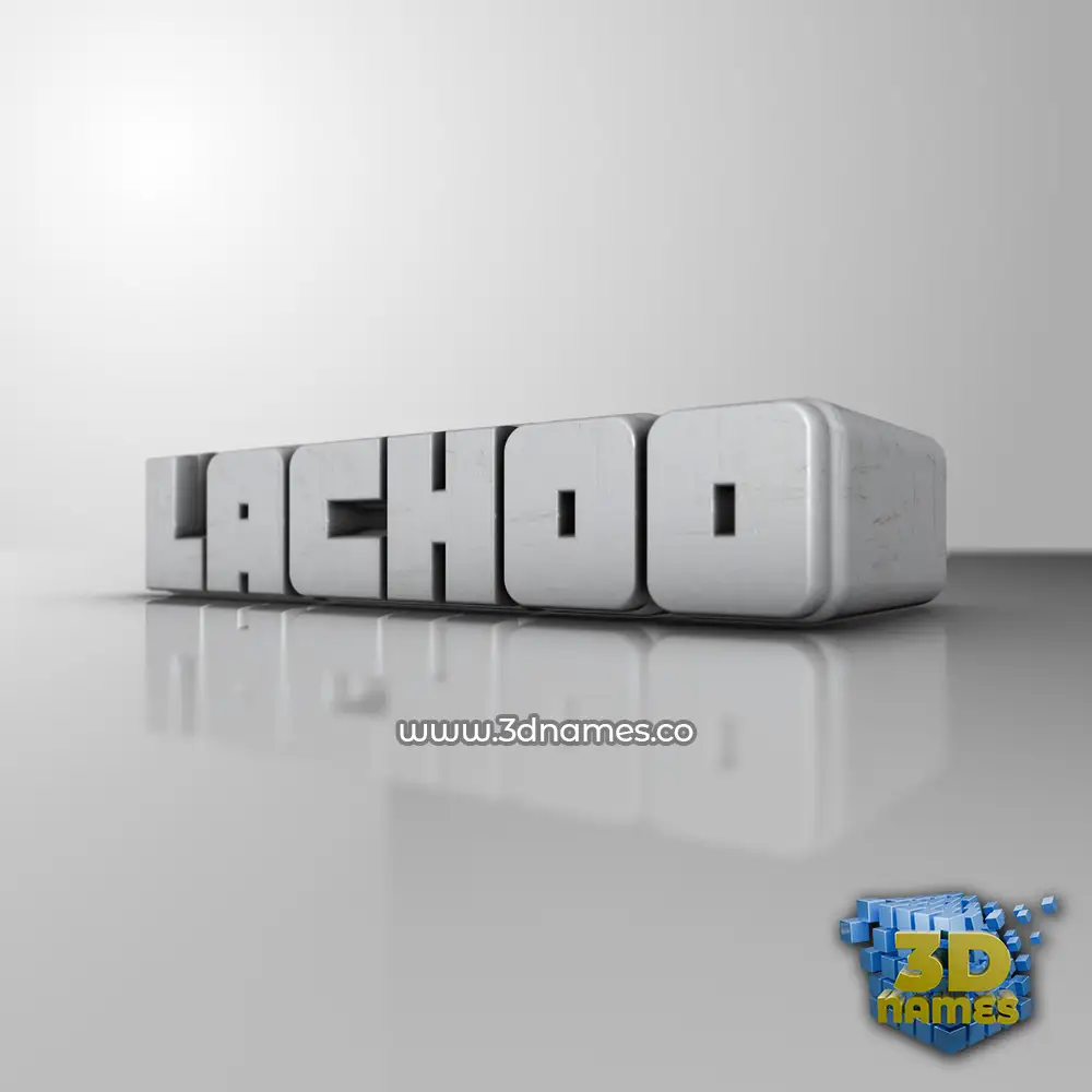lachoo in White Metro style - 3D name wallpaper