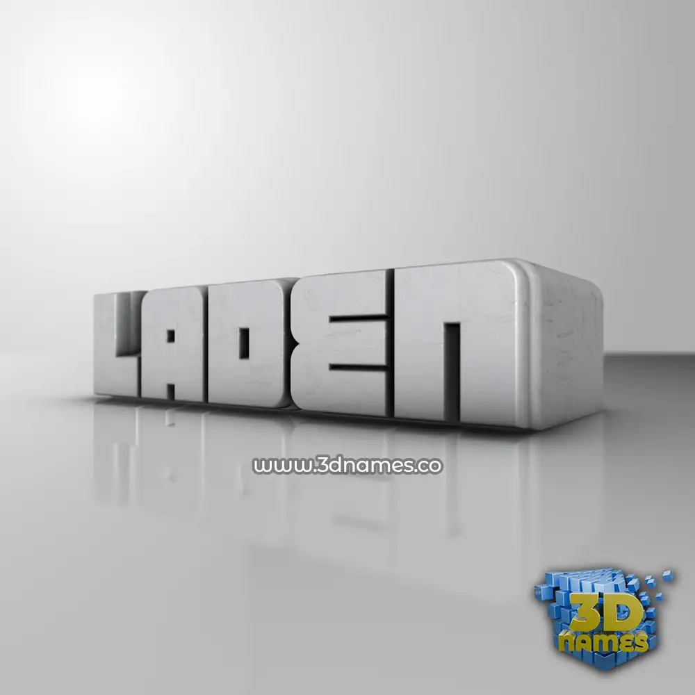 laden in White Metro style - 3D name wallpaper