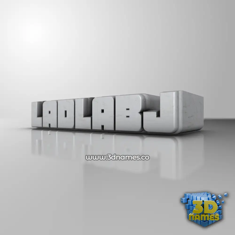 ladlabj in White Metro style - 3D name wallpaper