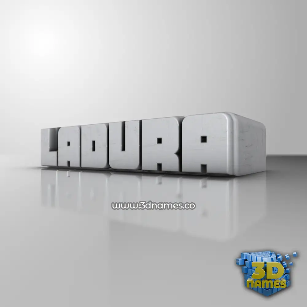 ladura in White Metro style - 3D name wallpaper