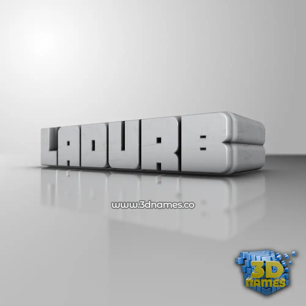 ladurb in White Metro style - 3D name wallpaper