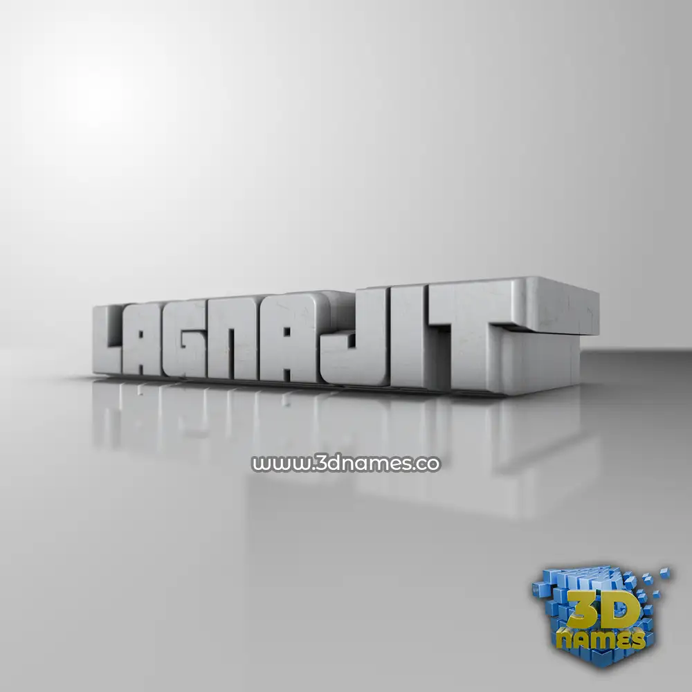 lagnajit in White Metro style - 3D name wallpaper