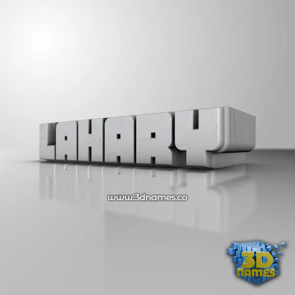 lahary in White Metro style - 3D name wallpaper