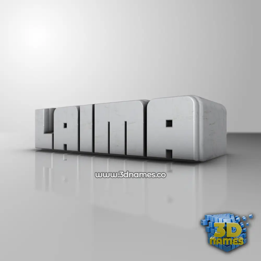 laima in White Metro style - 3D name wallpaper