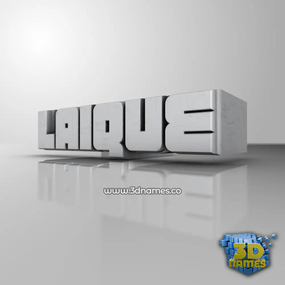 laique in White Metro style - 3D name wallpaper