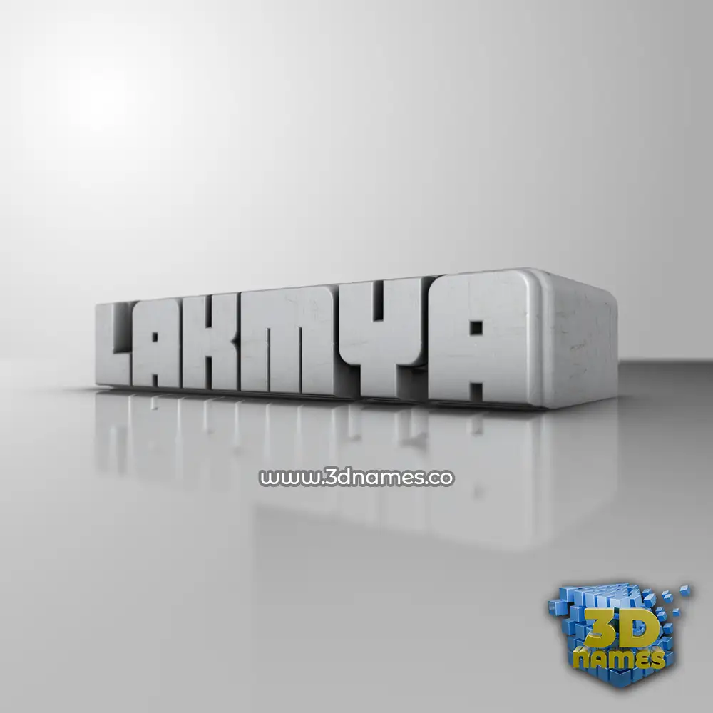 lakmya in White Metro style - 3D name wallpaper
