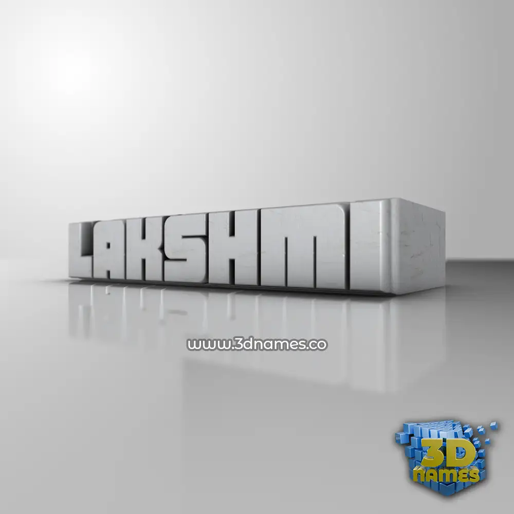 lakshmi in White Metro style - 3D name wallpaper