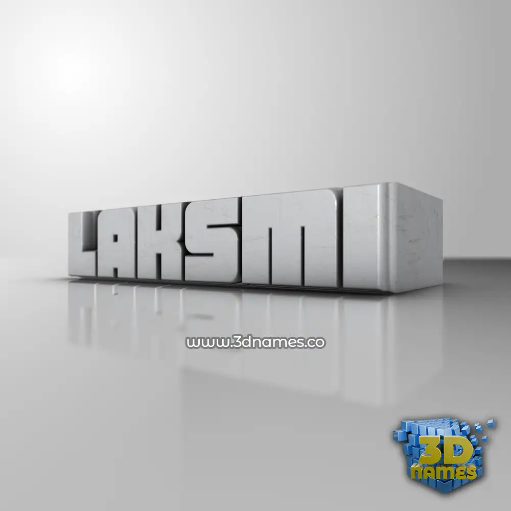 laksmi in White Metro style - 3D name wallpaper