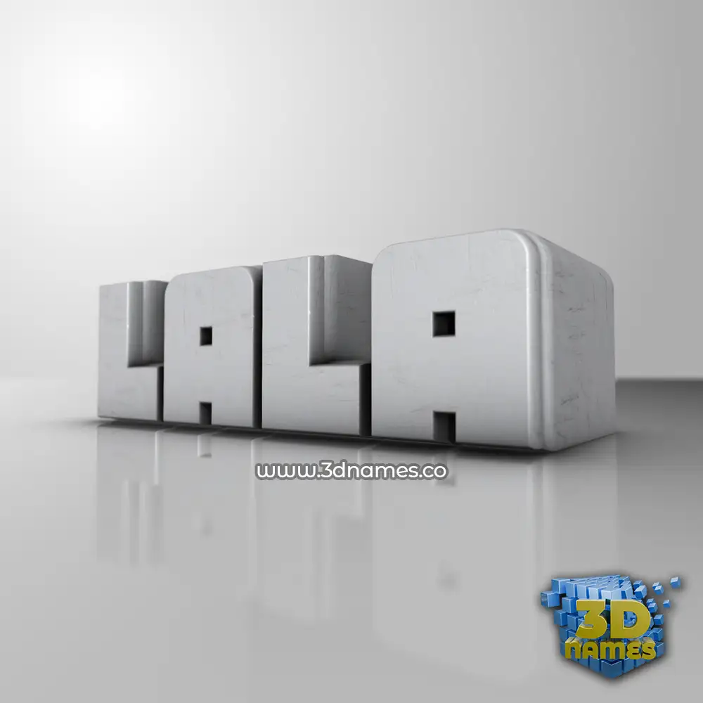 lala in White Metro style - 3D name wallpaper