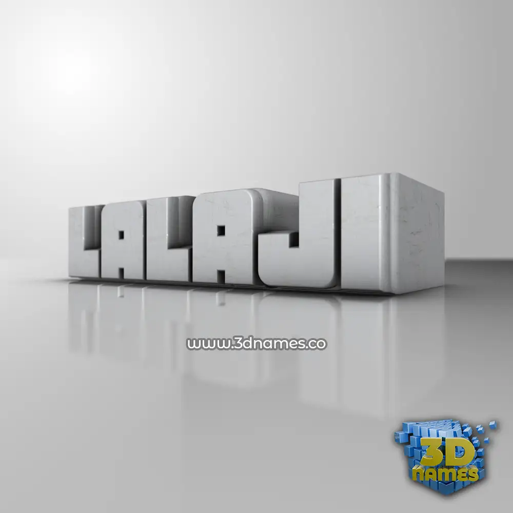 lalaji in White Metro style - 3D name wallpaper