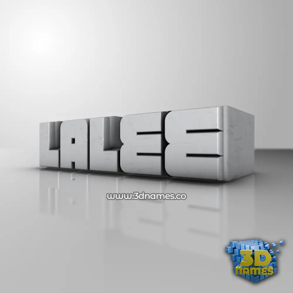 lalee in White Metro style - 3D name wallpaper