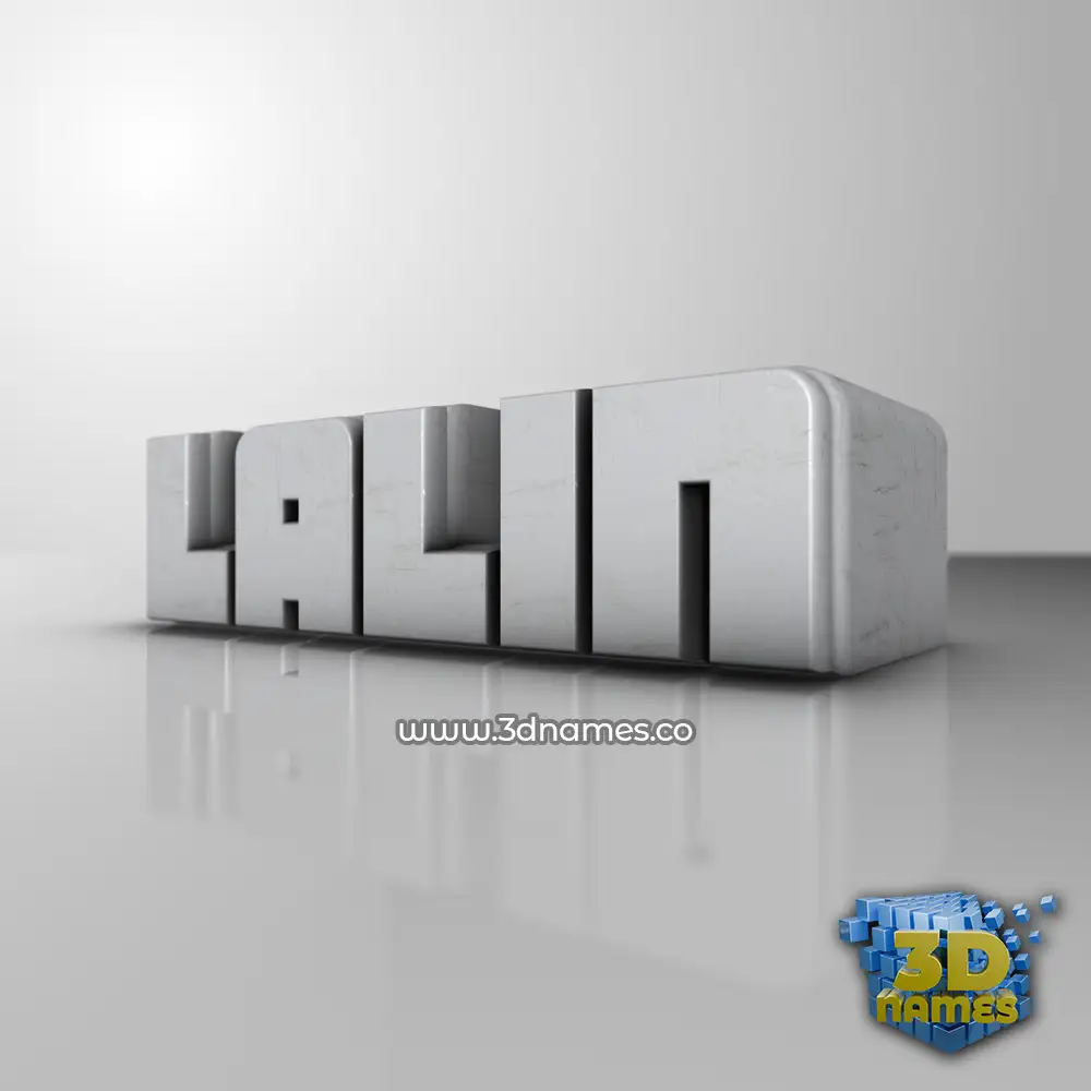 lalin in White Metro style - 3D name wallpaper