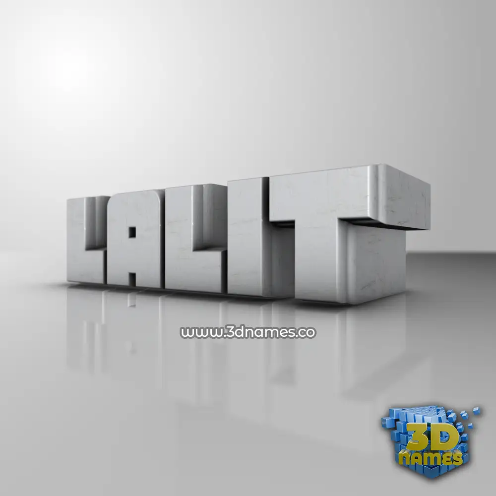 lalit in White Metro style - 3D name wallpaper