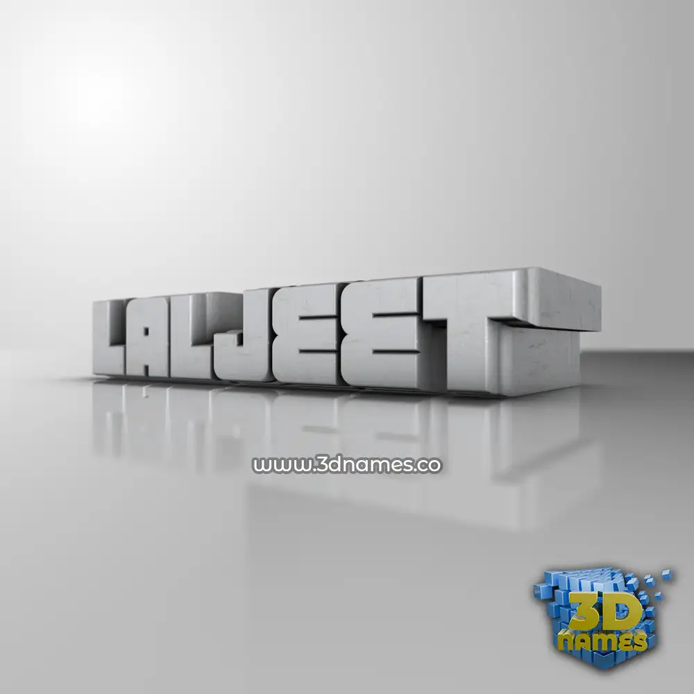 laljeet in White Metro style - 3D name wallpaper