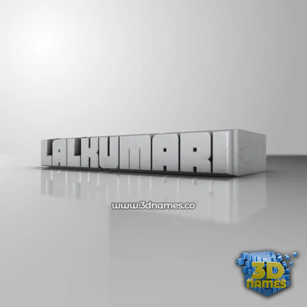 lalkumari in White Metro style - 3D name wallpaper