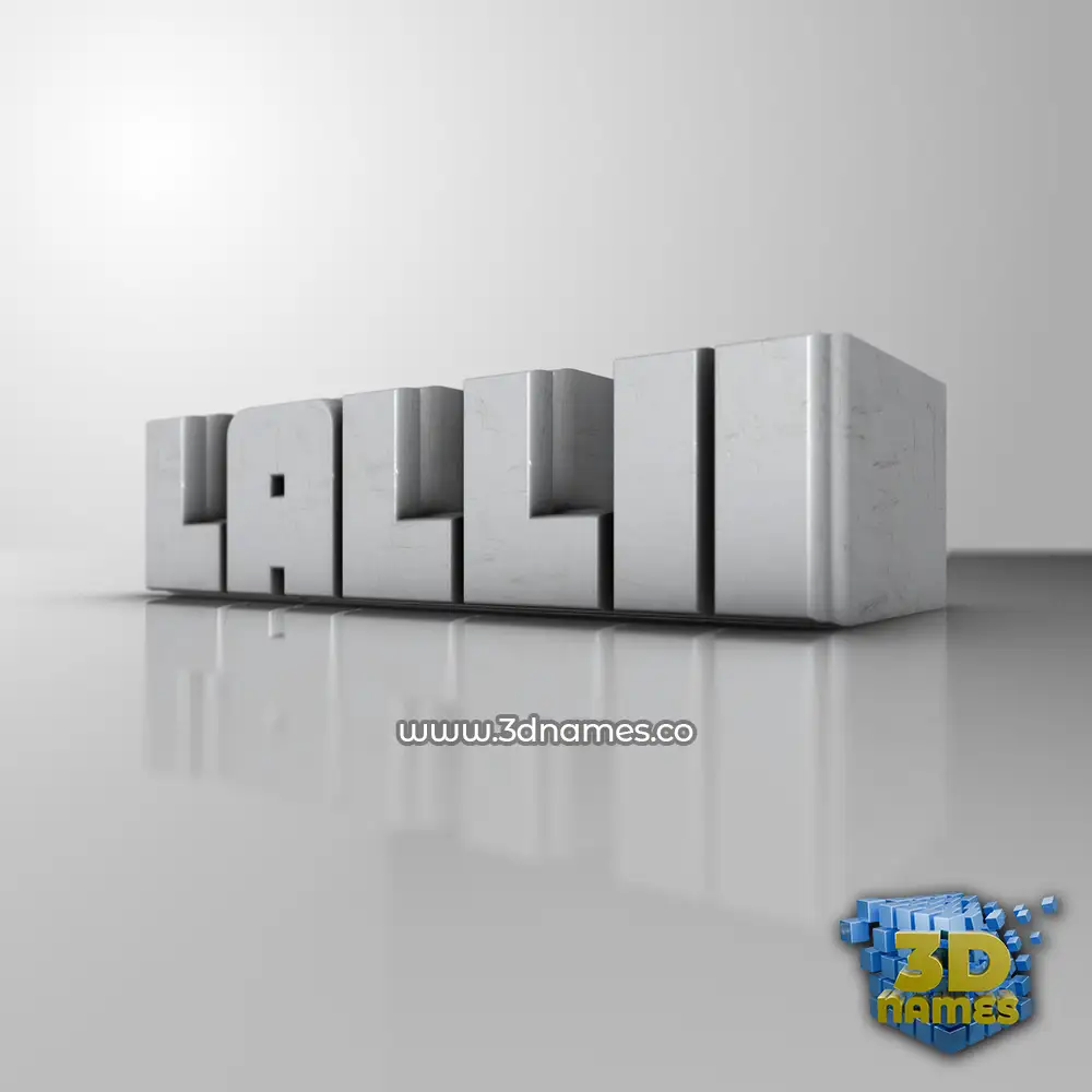 lallii in White Metro style - 3D name wallpaper