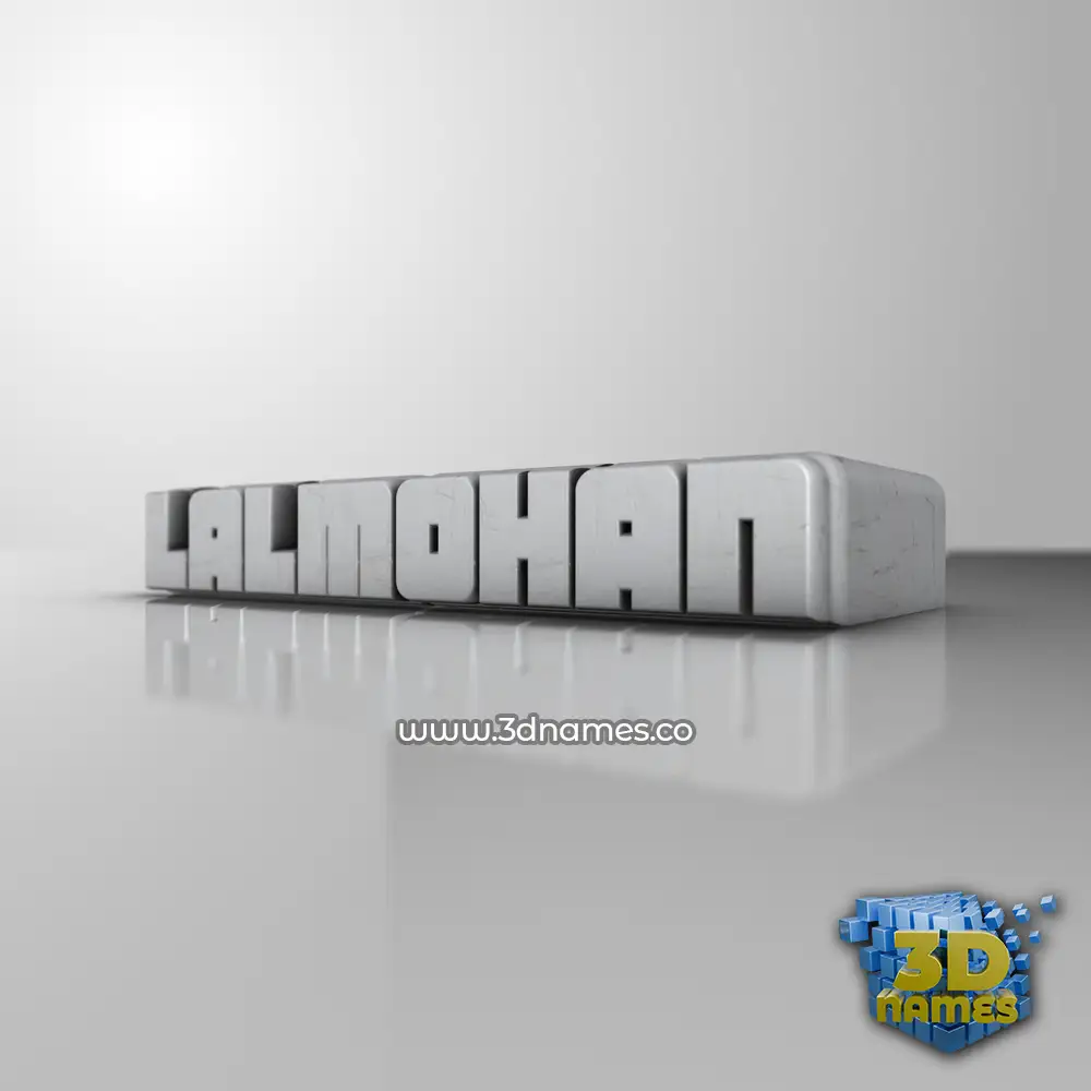 lalmohan in White Metro style - 3D name wallpaper
