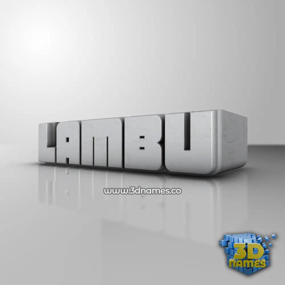lambu in White Metro style - 3D name wallpaper