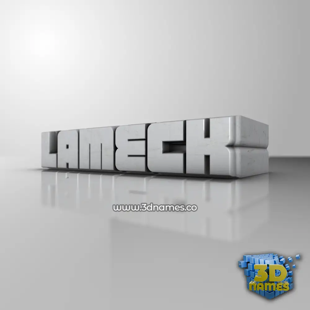 lameck in White Metro style - 3D name wallpaper