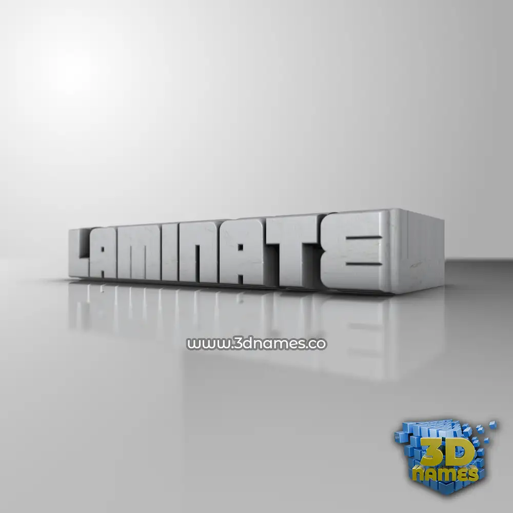 laminate in White Metro style - 3D name wallpaper