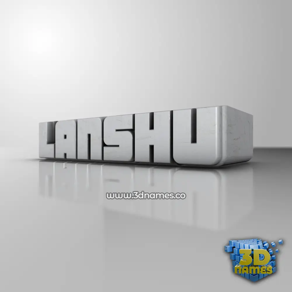 lanshu in White Metro style - 3D name wallpaper