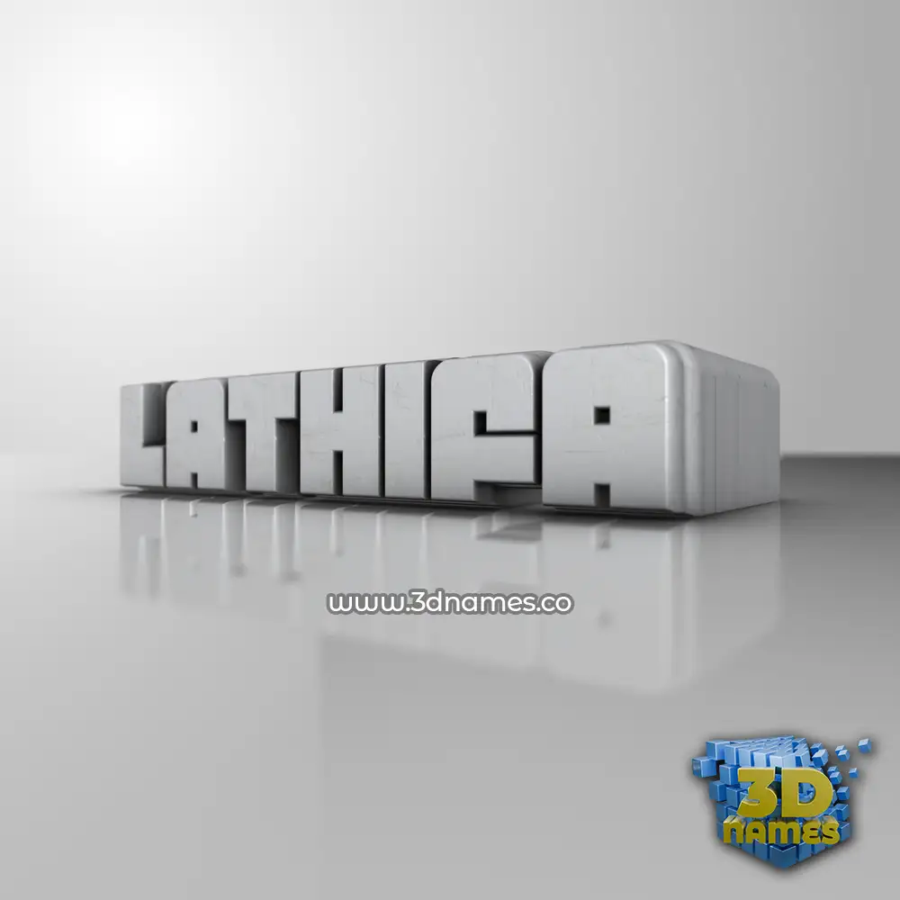 lathifa in White Metro style - 3D name wallpaper