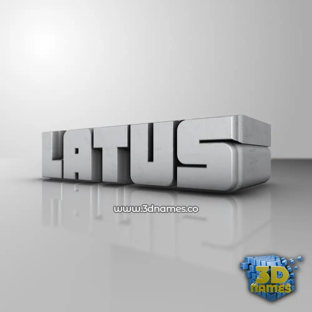 latus in White Metro style - 3D name wallpaper
